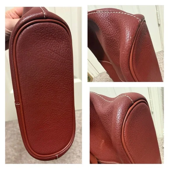 Burberry leather haymarket bucket bag magnetic closure authentic vintage EUC - Picture 13 of 17